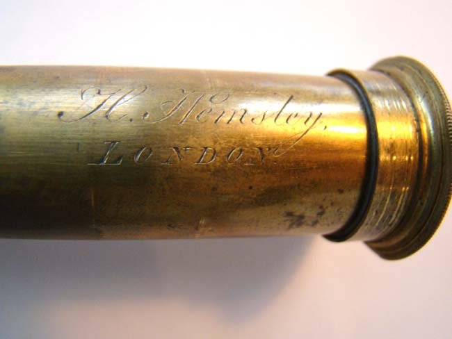 A rare 18th century three-draw pocket telescope by Henry Hemsley of London 1781-1791 — image 2
